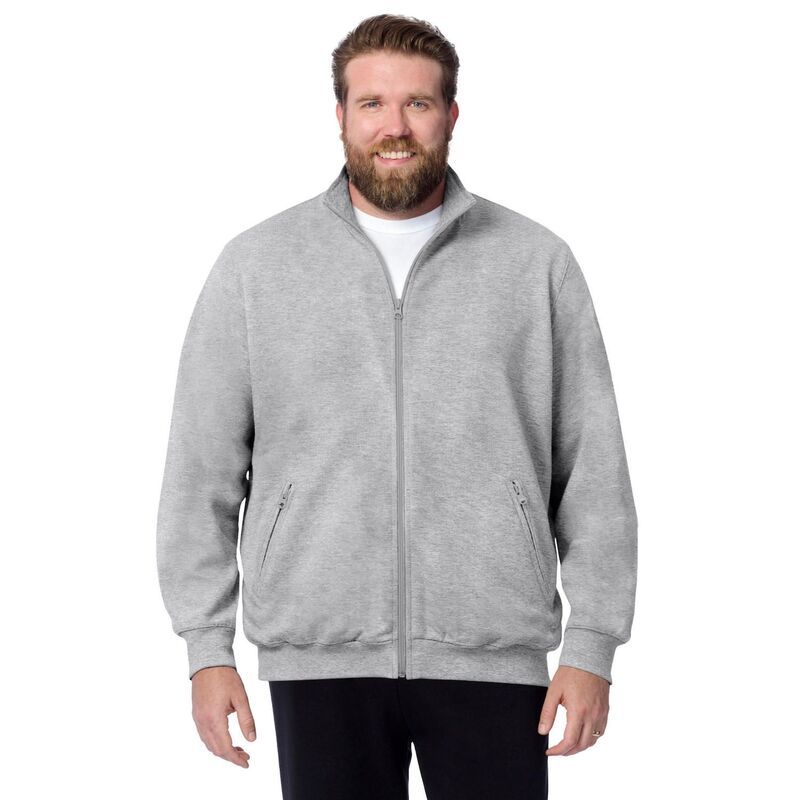 キングサイズ レディース アウター ジャケット・ブルゾン トール KingSize Mens Big Tall Reverse Weave Zip Up Jacket Heather Grey グレー