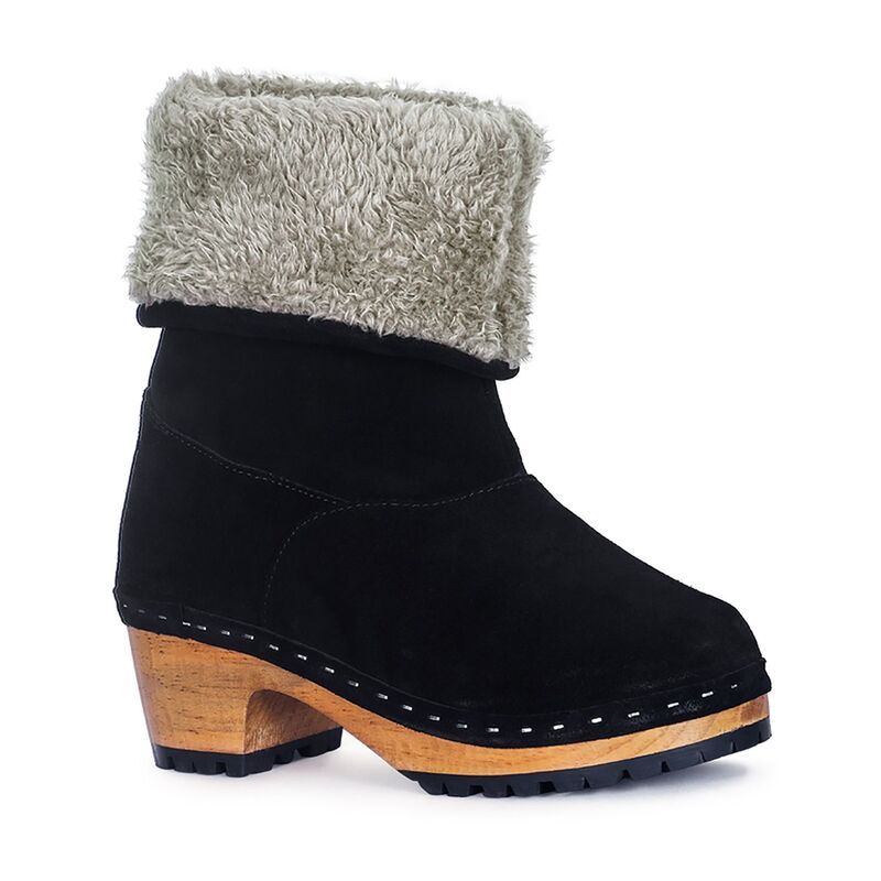 ラグアンドコー レディース シューズ ブーツ・レインブーツ スエード アンクル Rag Co Juglans Womens Faux Fur Collared Suede Ankle Boots Bl