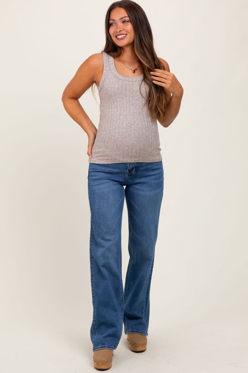 ピンクブラッシュ レディース ボトムス デニムパンツ ワイドレッグ マタニティ ジーンズ PinkBlush Maternity Blue Classic Wash Wide Leg Maternit