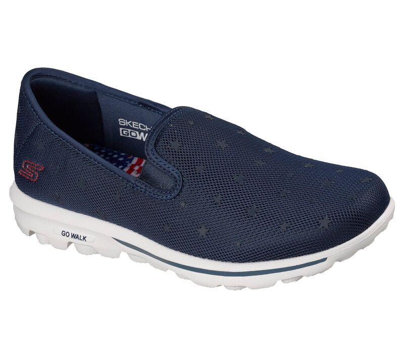 スケッチャーズ レディース シューズ スニーカー Skechers GO WALK TRAVEL WomenslipOn Comfort Sneakers Navy ネイビー
