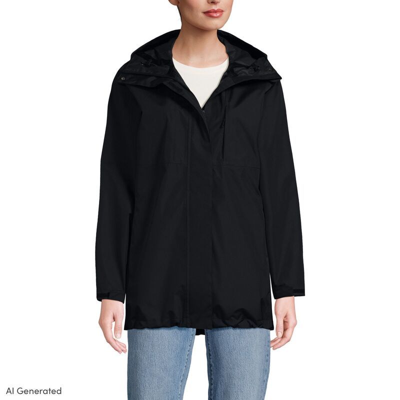 ランズエンド レディース アウター ジャケット・ブルゾン コート Womens Lands End Waterproof Raincoatrue Black ブラック 20,985円