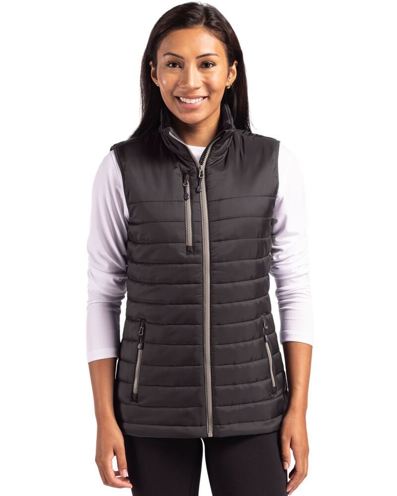 クリーク レディース アウター ジャケット・ブルゾン ベスト Clique Valhalla Full Zip Womens Puffer Vest Black ブラック