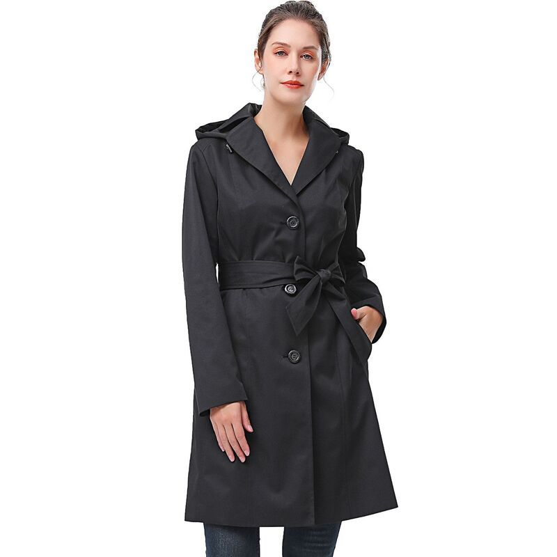 ビージーエスディー レディース アウター ジャケット・ブルゾン コート Womens Bgsd Aleah Waterproof Hooded Trench Coat Black ブラック