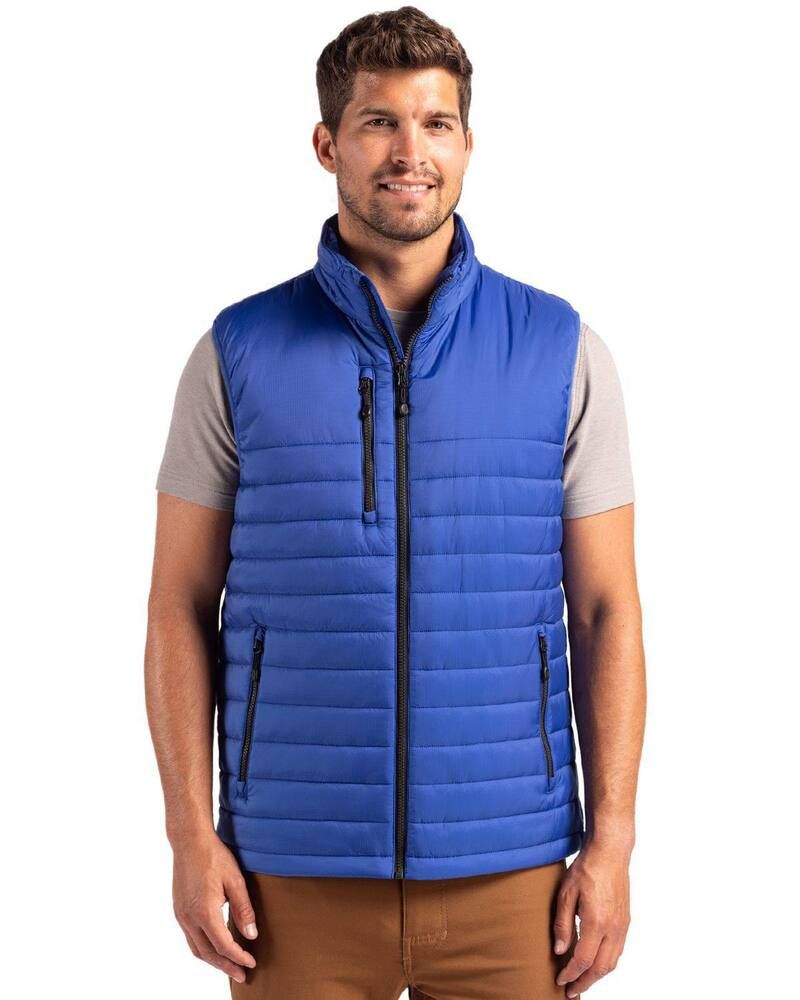 クリーク レディース アウター ジャケット・ブルゾン ベスト Clique Valhalla Full Zip Mens Puffer Vest Royal Blue ブルー