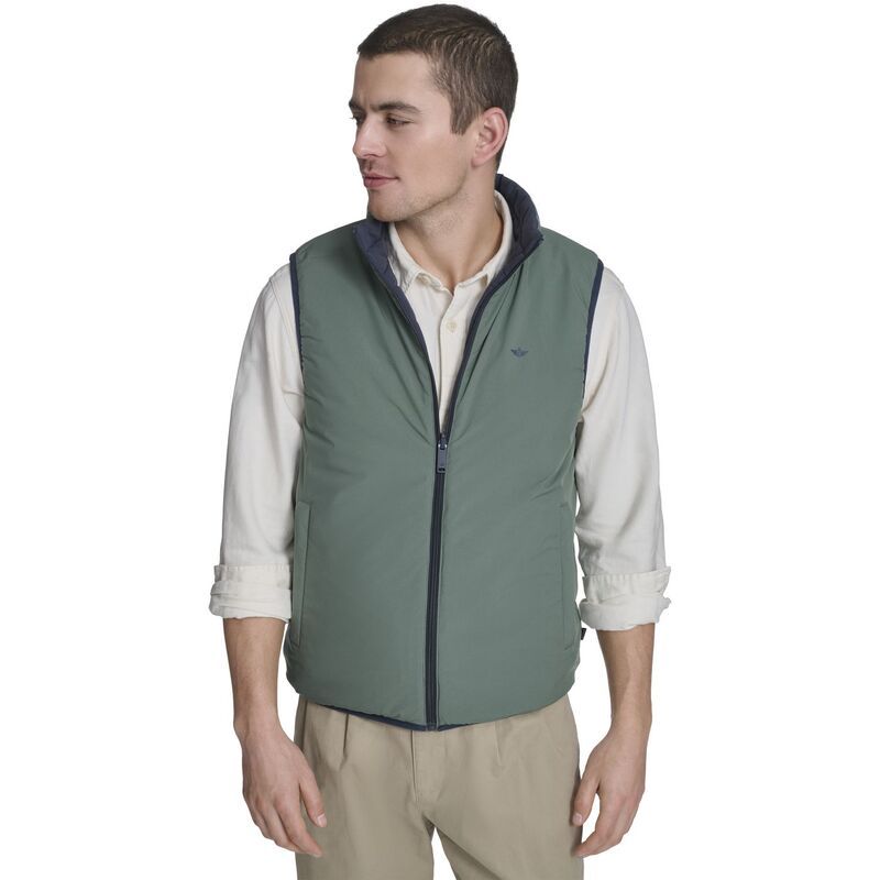 ドッカーズ レディース アウター ジャケット・ブルゾン ベスト Mens Dockers Packable Reversible Vest Green Blue ブルー