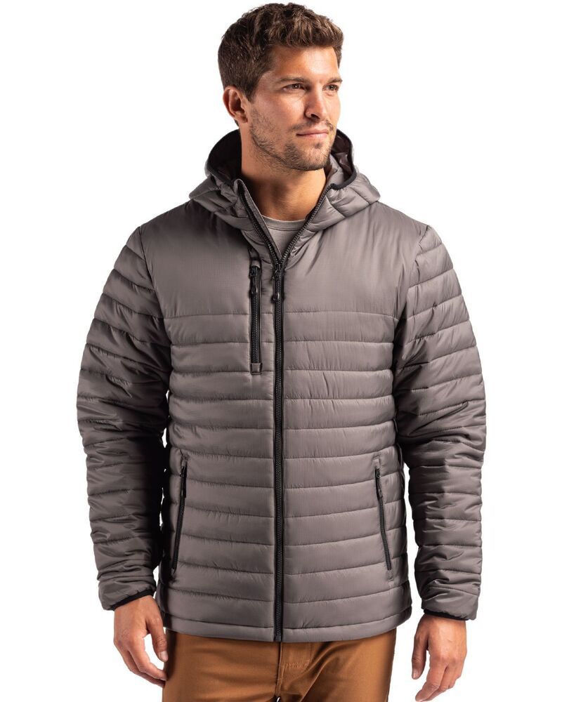 クリーク レディース アウター ジャケット・ブルゾン Clique Valhalla Full Zip Mens Puffer Jacket Pure Slate スレート