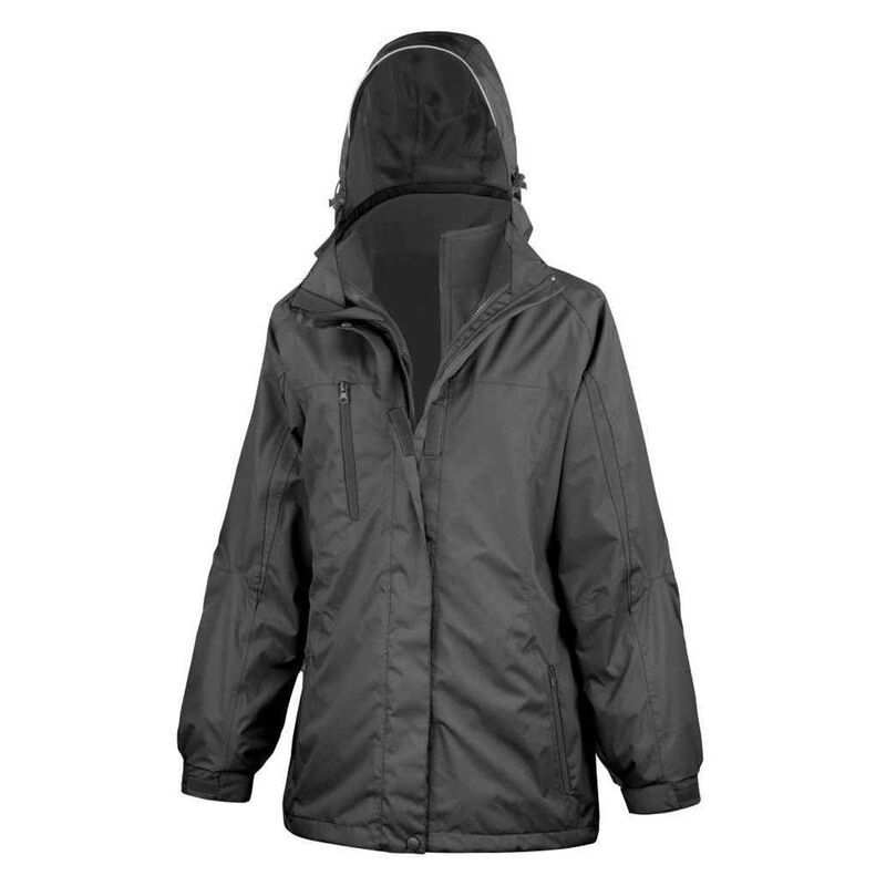 リザルト レディース アウター ジャケット・ブルゾン Result WomensLadies Journey 3 in 1 Jacket Black ブラック