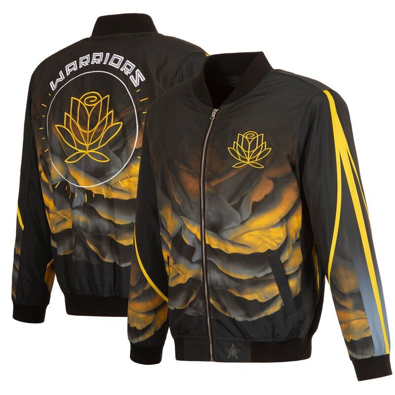 JH デザイン レディース アウター ジャケット・ブルゾン ナイロン Mens JH Design Black Golden State Warriors 202223 City Edition Fu
