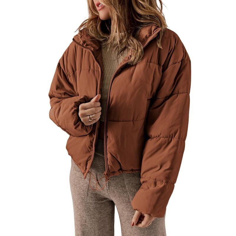 メガリテイラー レディース アウター ジャケット・ブルゾン キルティング MegaRetailer Women s Quilted Puffer Jacket with Full Zip and Po