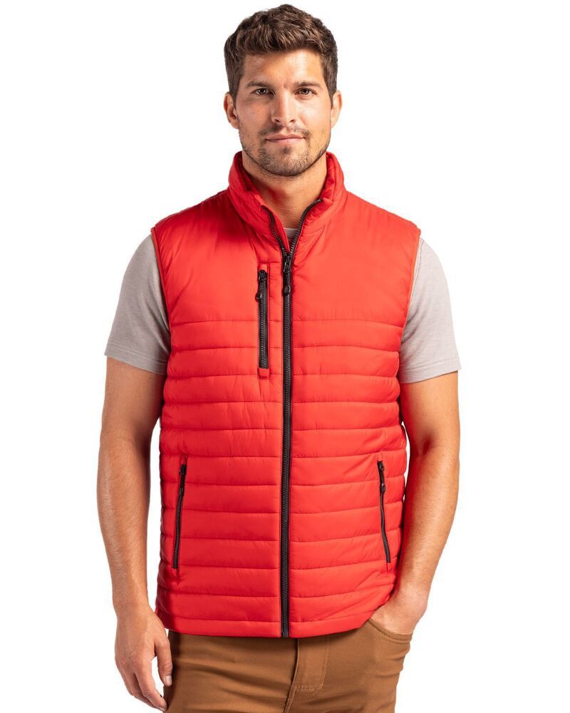 クリーク レディース アウター ジャケット・ブルゾン ベスト Clique Valhalla Full Zip Mens Puffer Vest Red レッド