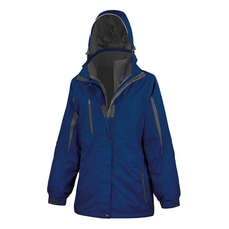 リザルト レディース アウター ジャケット・ブルゾン Result WomensLadies Journey 3 in 1 Jacket Navy And Black ブラック