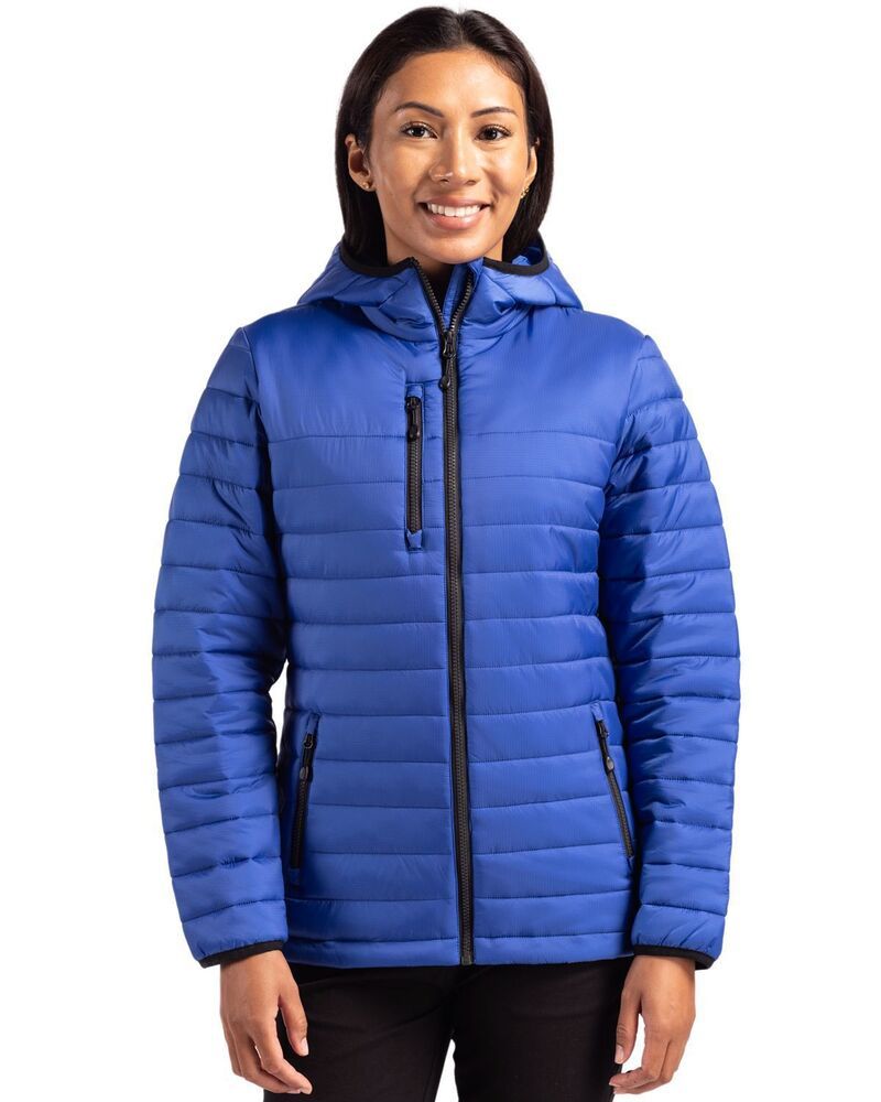クリーク レディース アウター ジャケット・ブルゾン Clique Valhalla Full Zip Womens Puffer Jacket Royal Blue ブルー