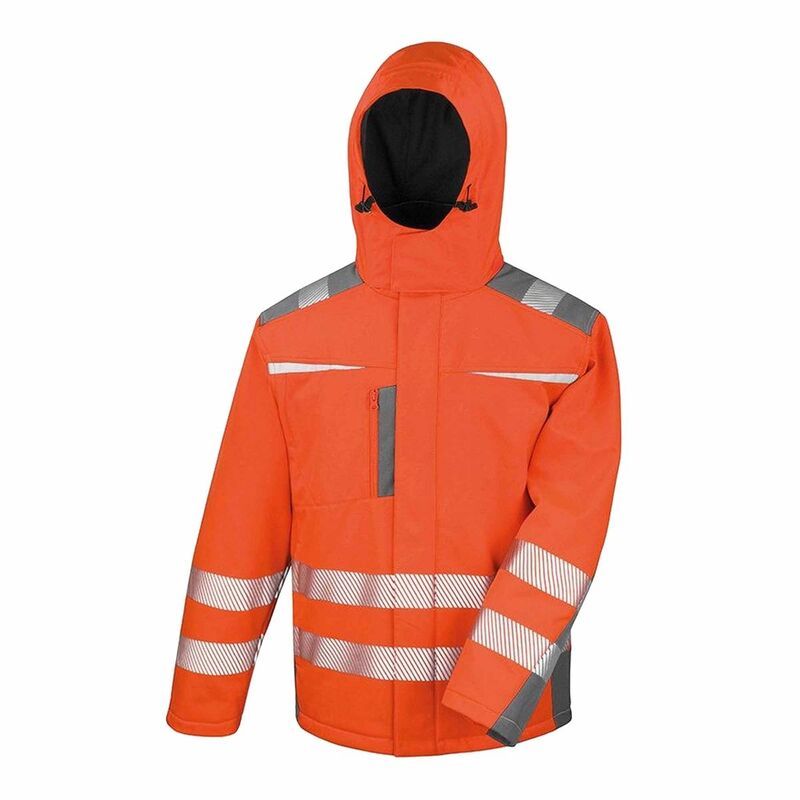 リザルト レディース アウター ジャケット・ブルゾン コート Result Safeguard Mens Dynamic HiVisibility Softshell Work Coat Orange