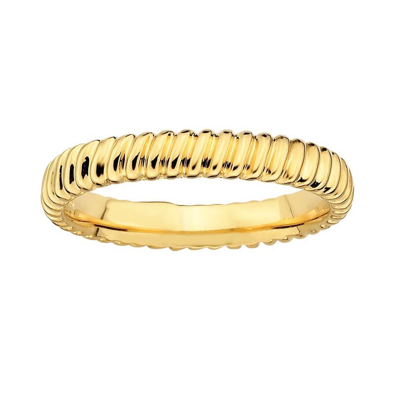 スタックスアンドストーンズ レディース アクセサリー リング リブ Stacks Stones 18k Gold Over Silveribbed Stack Ringold ゴールド