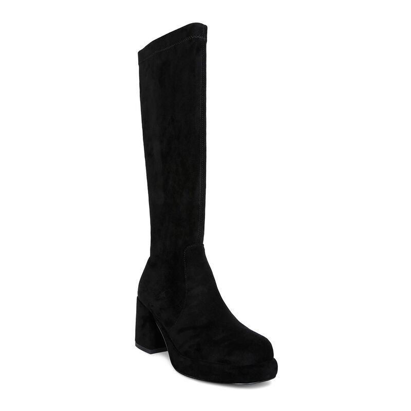 ラグアンドコー レディース シューズ ブーツ・レインブーツ スエード Rag Co Two Cubes Womensuede Mid Calf Boots Black ブラック