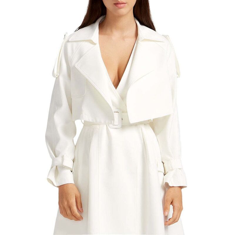 ベルアンドブルーム レディース アウター ジャケット・ブルゾン クロップド Belle Bloomanhattan Cropped Trench Off White オフホワイト