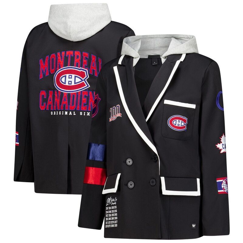 ザワイルドコレクティブ レディース アウター ジャケット・ブルゾン ブレザー Womens The Wild Collective Black Montreal Canadiens Original