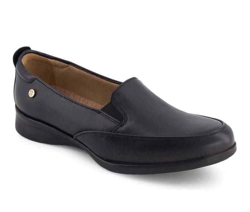 アンドレア レディース シューズ スリッポン・ローファー レザー Andrea Womens Ultra Comfort Leather Loafers 58554 Black ブラック