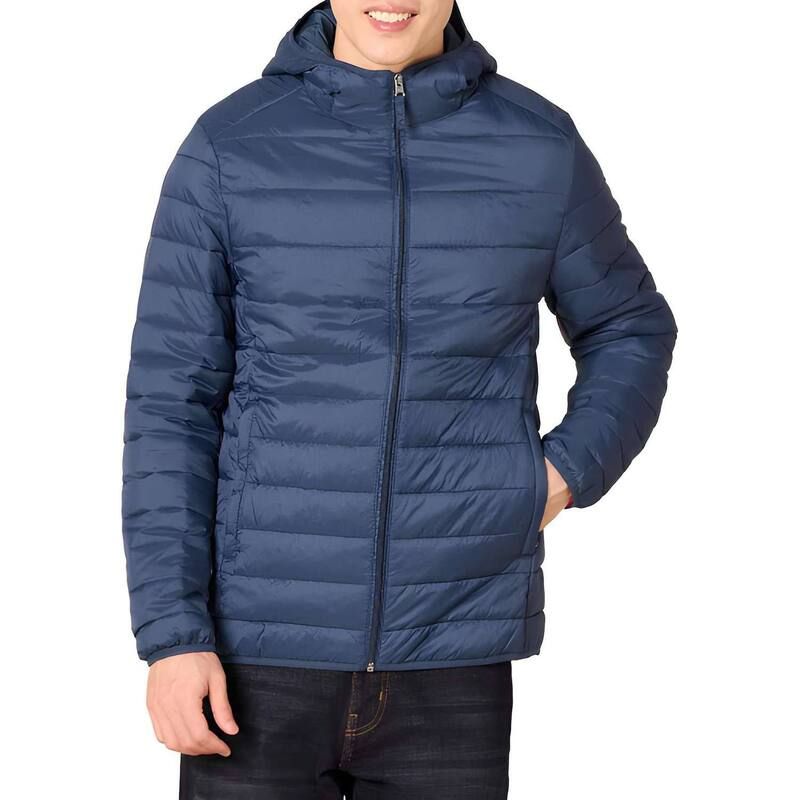 メガリテイラー レディース アウター ジャケット・ブルゾン MegaRetailer Men s WaterResistant Hooded Puffer Jacket Navy Blue ネイビー