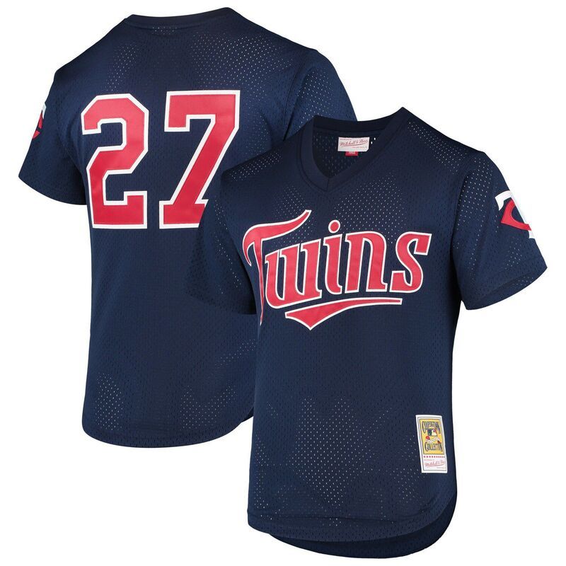 アンブランデッド レディース トップス Tシャツ メッシュ ジャージー Unbranded Mens Mitchell Ness David Ortiz Navy Minnesota Twins 20