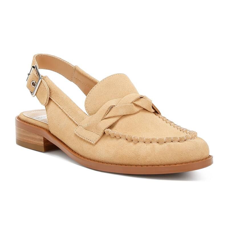 ラグアンドコー レディース シューズ スリッポン・ローファー Rag Co Nemykin Womens Woven Slingback Loafers Beige ベージュ