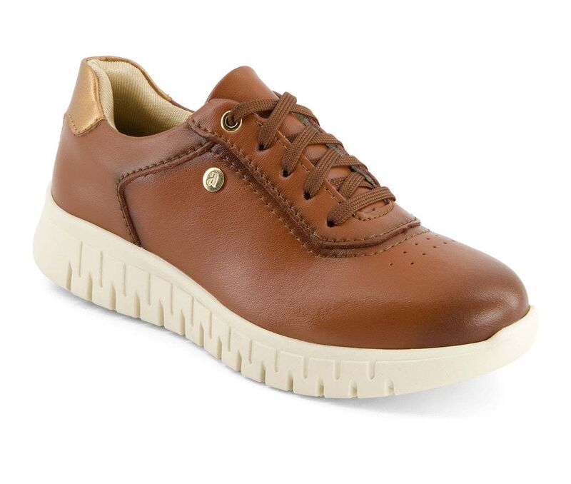 アンドレア レディース シューズ スニーカー レザー Andrea Womensoft Leather Sneakers 90574 Brown ブラウン