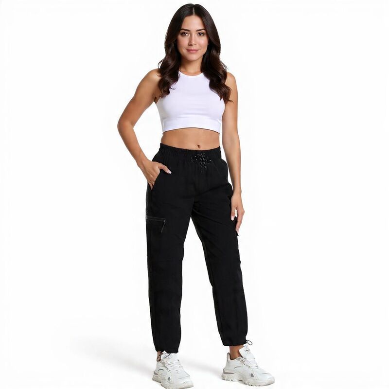 メガリテイラー レディース ボトムス カジュアルパンツ MegaRetailer Womens Outdoor Jogger Pants Black ブラック