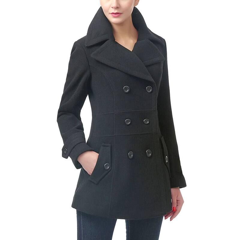 ビージーエスディー レディース アウター ジャケット・ブルゾン ウール コート Womens Bgsd Joann Wool Blend Pea Coat Black ブラック