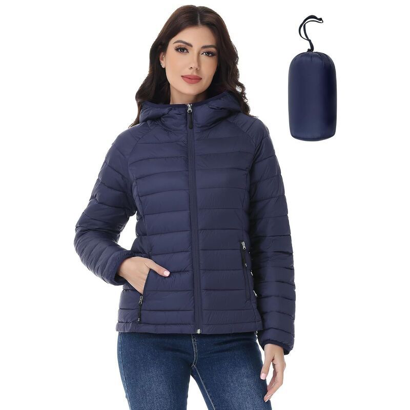 メガリテイラー レディース アウター ジャケット・ブルゾン コート MegaRetailer Women s Hooded Packable Puffer Coat Multicolor マルチカラー