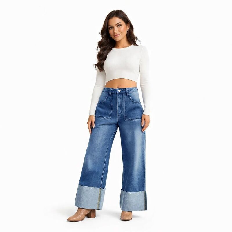 メガリテイラー レディース ボトムス デニムパンツ リラックスフィット ジーンズ MegaRetailerelaxed Fit Boyfriend Jeans Women Dark Blue ブルー