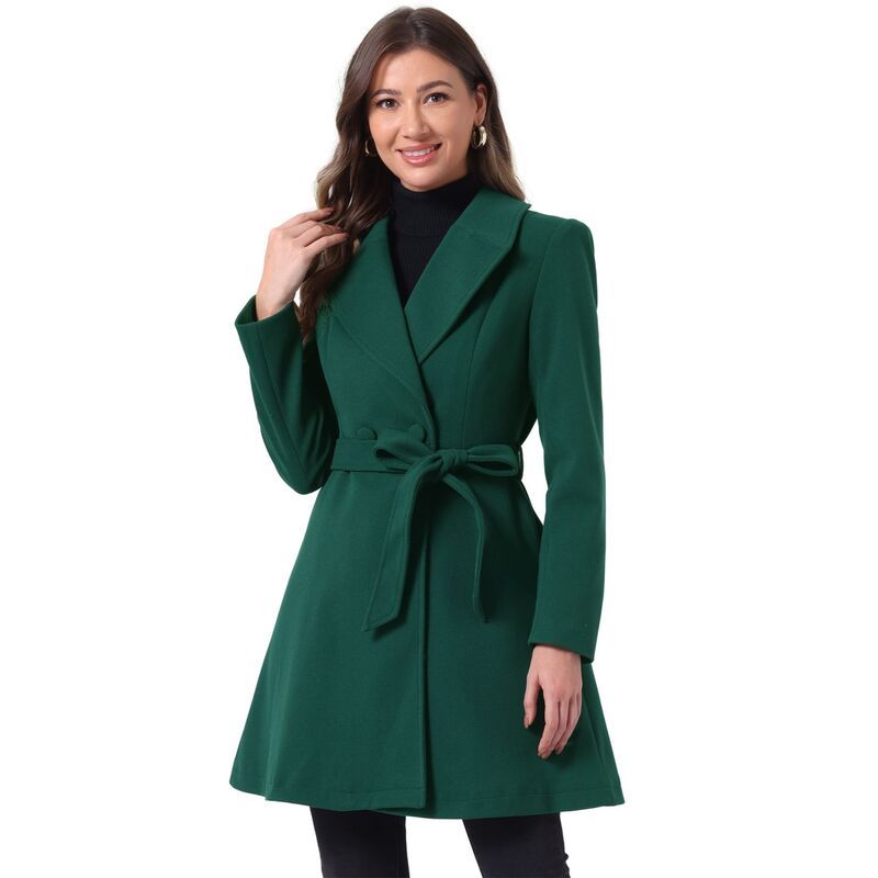アレグラ ケー レディース アウター ジャケット・ブルゾン コート ALLEGRA K Elegant Overcoat for Womenshawl Collar Single Winter Bel