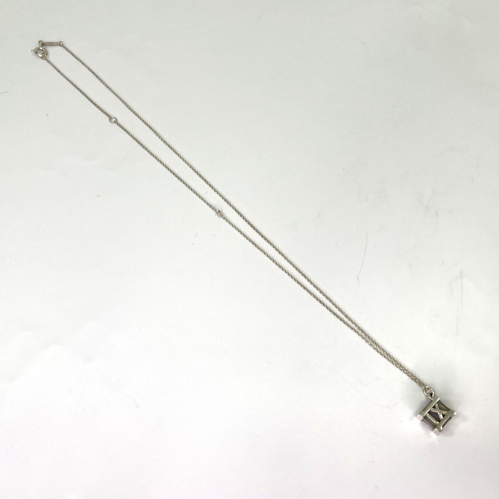 【中古品】TIFFANY＆Co. ティファニー アトラスキューブ ペンダント ネックレス シルバー 925 ネックレス レディース アクセサリー GM