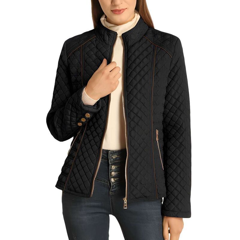 メガリテイラー レディース アウター ジャケット・ブルゾン キルティング コート MegaRetailer Women spring Winter Quilted ZipUpuffer Coat Bl