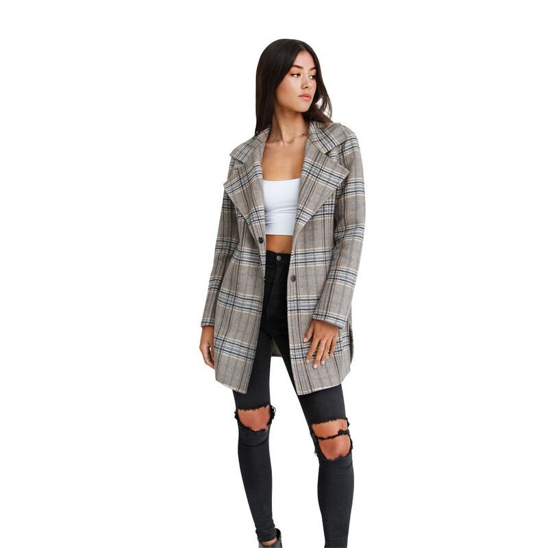 ベルアンドブルーム レディース アウター ジャケット・ブルゾン ウール Belle Bloom Ex Boyfriend Wool Blend Jacket Oat Plaid チェック
