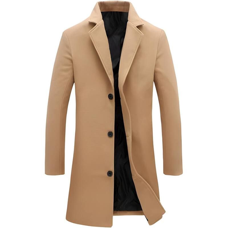 メガリテイラー レディース アウター ジャケット・ブルゾン ウール コート MegaRetailer Mens Wool Blend Pea Coat SingleBreasted Notched C