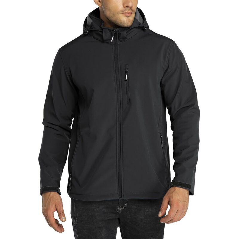 メガリテイラー レディース アウター ジャケット・ブルゾン コート MegaRetailer Men s Winter Softshell Coat Black ブラック
