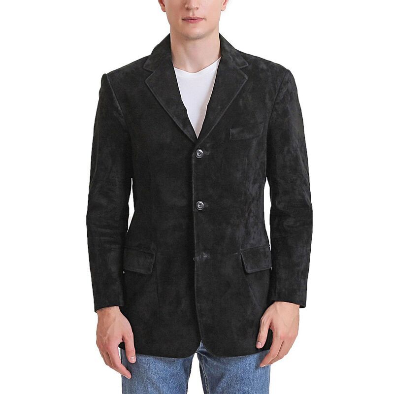 ビージーエスディー レディース アウター ジャケット・ブルゾン スエード ブレザー Mens Bgsd Liam Suede Leather Blazer Jacket Black ブラック
