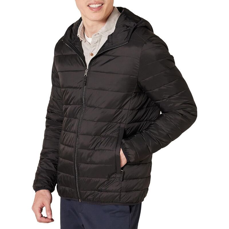 メガリテイラー レディース アウター ジャケット・ブルゾン MegaRetailer Men s Hooded WaterResistant Packable Puffer Black ブラック