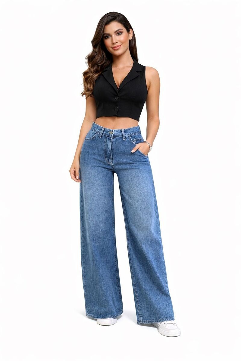 メガリテイラー レディース ボトムス デニムパンツ MegaRetailerelaxed High Rise Denim Pants Women Light Blue ブルー