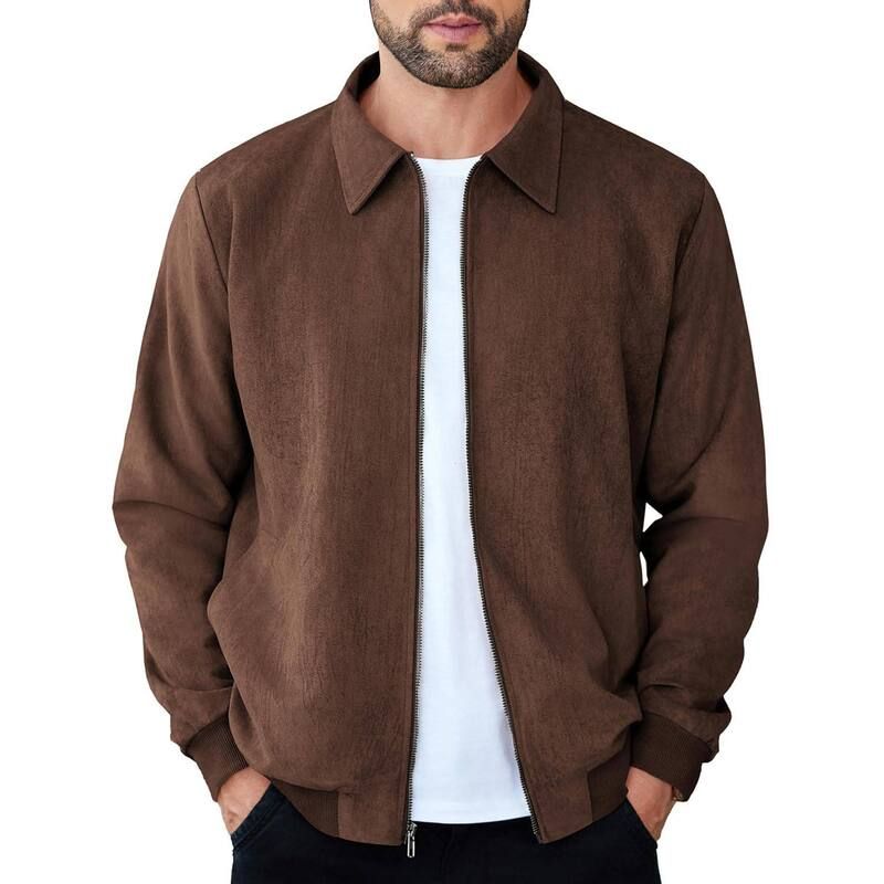 メガリテイラー レディース アウター ジャケット・ブルゾン レザー フェイクレザー MegaRetailer Men s Casual Faux Leather Jacket Brown ブラウン
