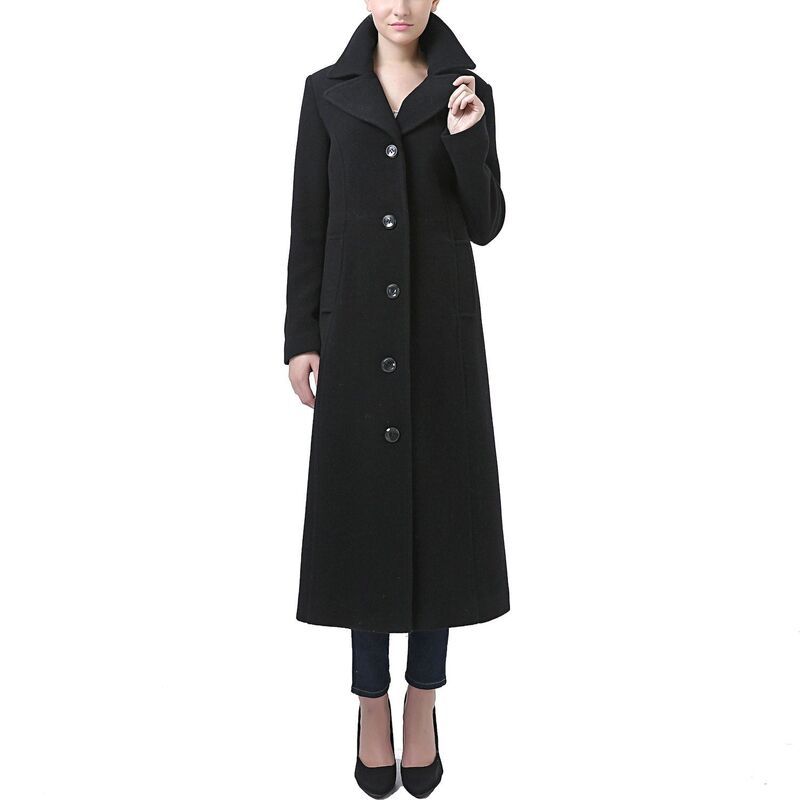 ビージーエスディー レディース アウター ジャケット・ブルゾン ウール コート Womens Bgsd Jeanette Long Wool Blend Walking Coat Black ブラック