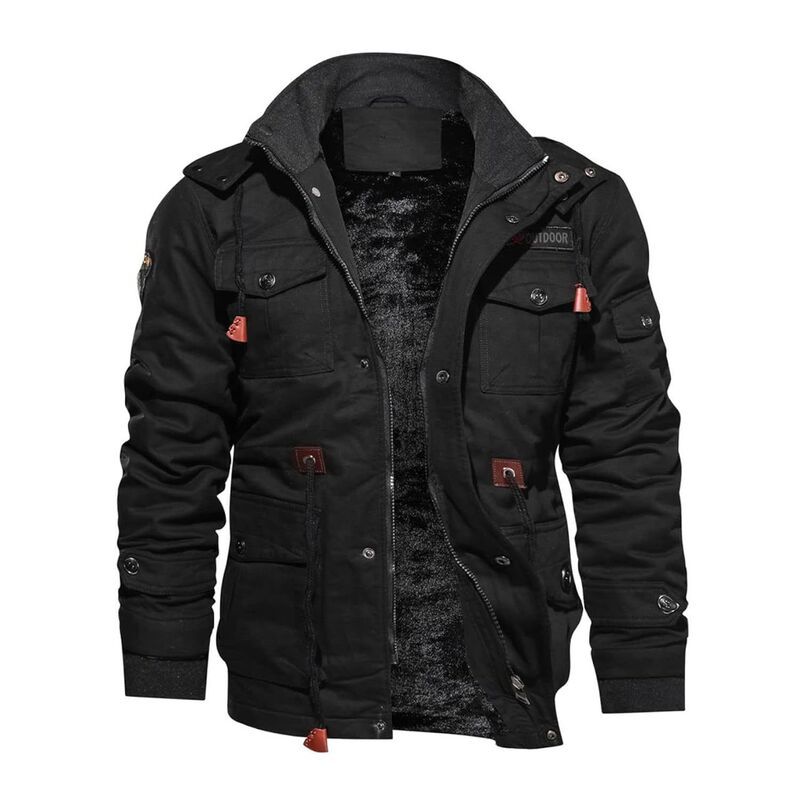 メガリテイラー レディース アウター ジャケット・ブルゾン MegaRetailer Men s Thick Winter Work Jacket Black ブラック