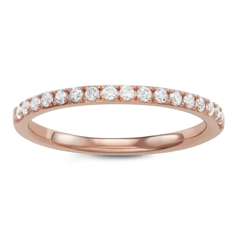 ヴェラウォン レディース アクセサリー リング Simply Vera Wang 14k Gold 14 CaratW Diamond Wedding Band Rose ゴールド