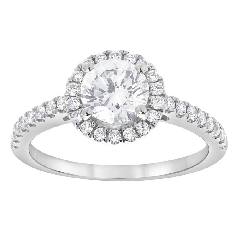 ダイヤモンドブリリアンス レディース アクセサリー リング Diamond Brilliance 14k White Gold 13 CaratW LabGrown Diamond Round Cen