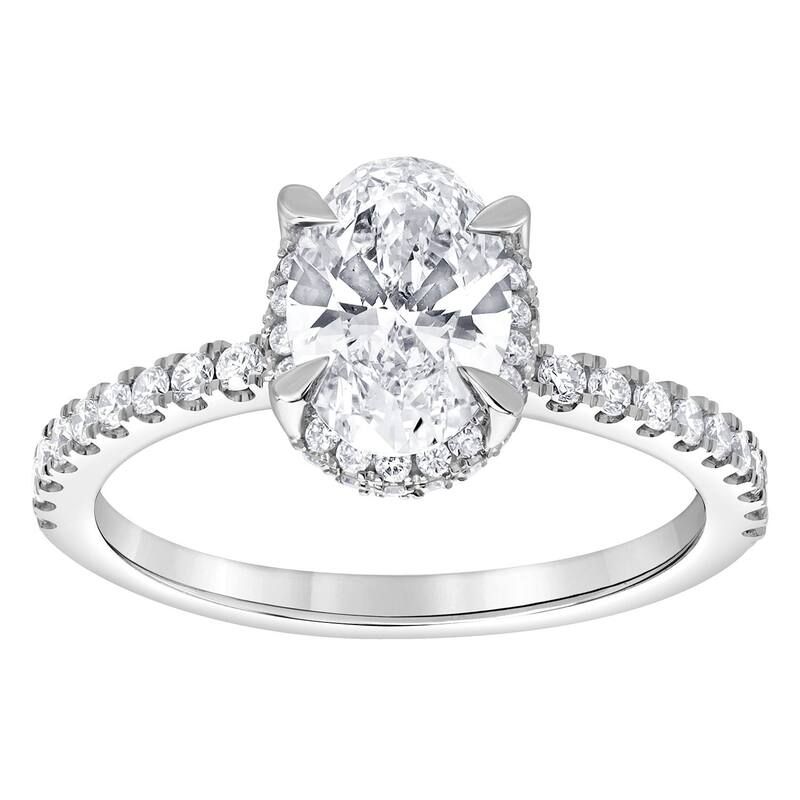 ダイヤモンドブリリアンス レディース アクセサリー リング Diamond Brilliance 14k White Gold 1 38 CaratW LabGrown Diamond Oval Ce