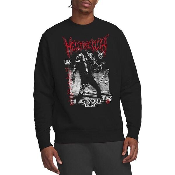 ストレンジャーシングス メンズ アウター パーカー・スウェット シャツ Stranger Thingstranger Things Eddie Hellfire Sweatshirt Black ブラ