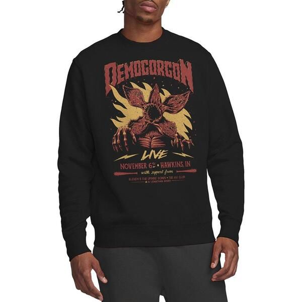 ストレンジャーシングス メンズ アウター パーカー・スウェット シャツ Stranger Thingstranger Things Demogorgon Live Sweatshirt Black ブ