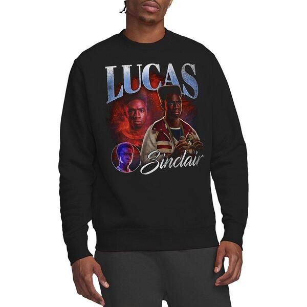 ストレンジャーシングス メンズ アウター パーカー・スウェット シャツ Stranger Thingstranger Things Lucas Homage Sweatshirt Black ブラック