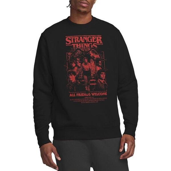 ストレンジャーシングス メンズ トップス Tシャツ Stranger Thingstranger Things Mindflayer Group Horror Movie Post Black ブラッ