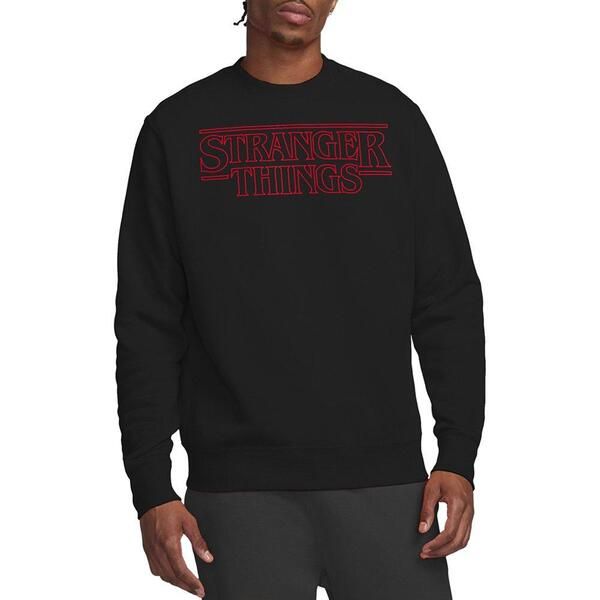 ストレンジャーシングス メンズ アウター パーカー・スウェット シャツ ロゴ Stranger Thingstranger Things Outline Logo Sweatshirt Black ブ